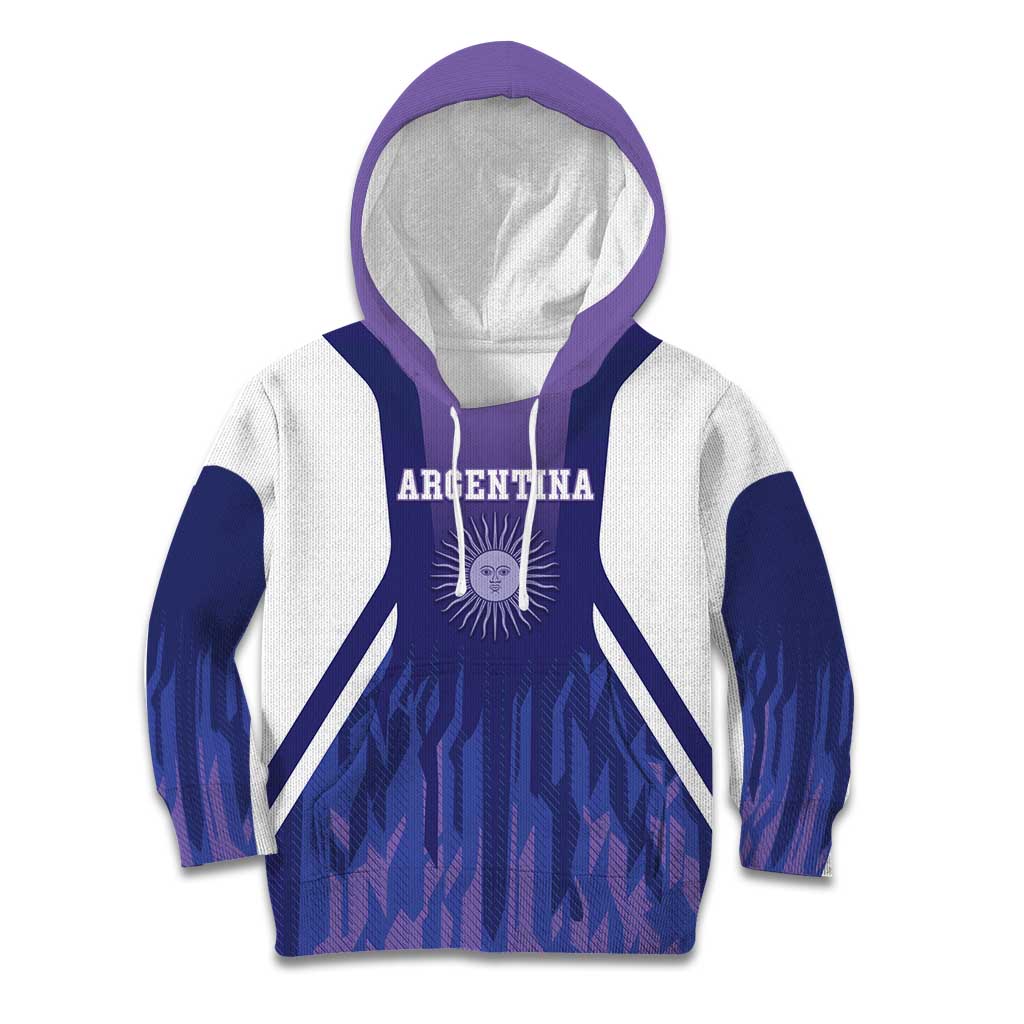 Custom Argentina 2025 Football Kid Hoodie Purple Version