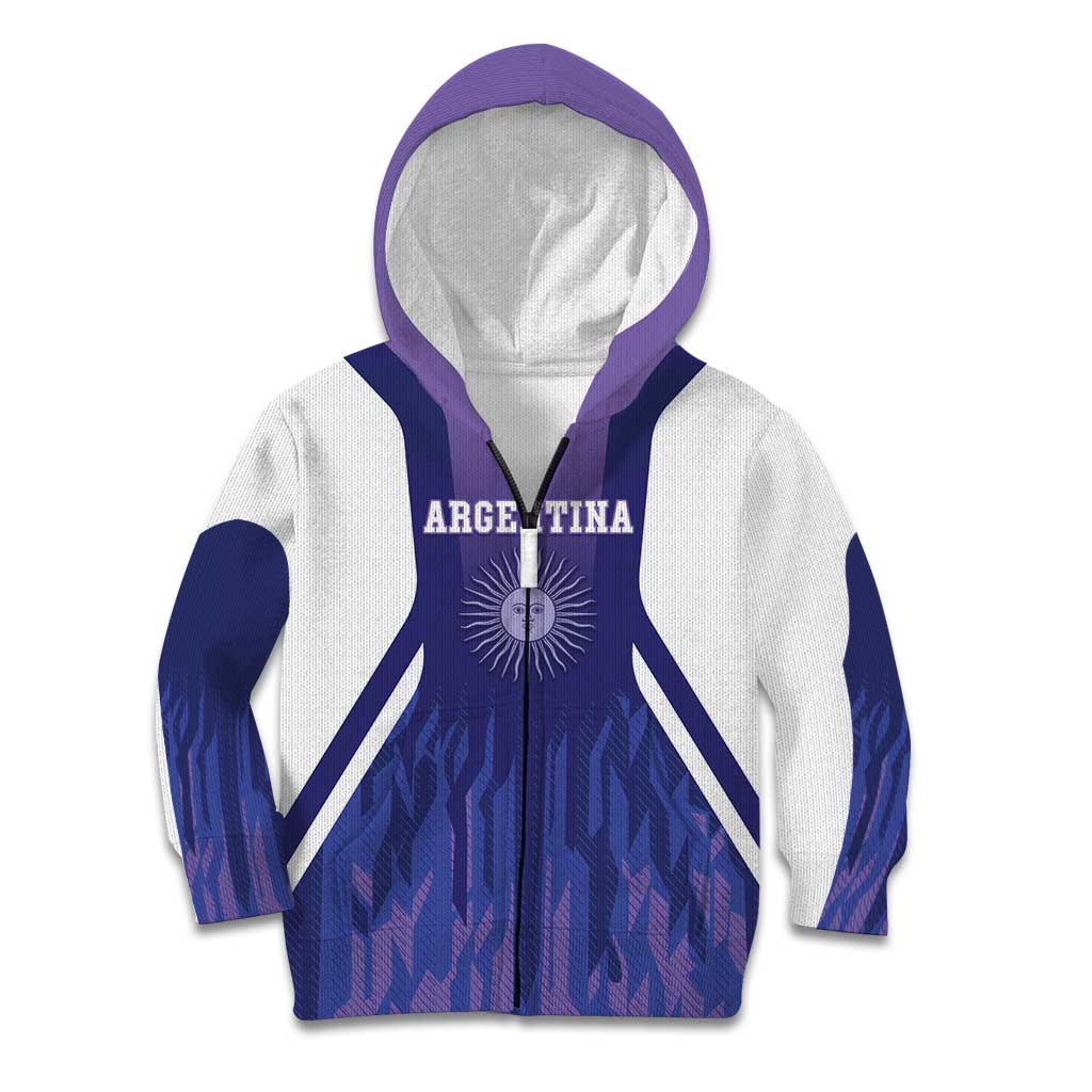 Custom Argentina 2025 Football Kid Hoodie Purple Version
