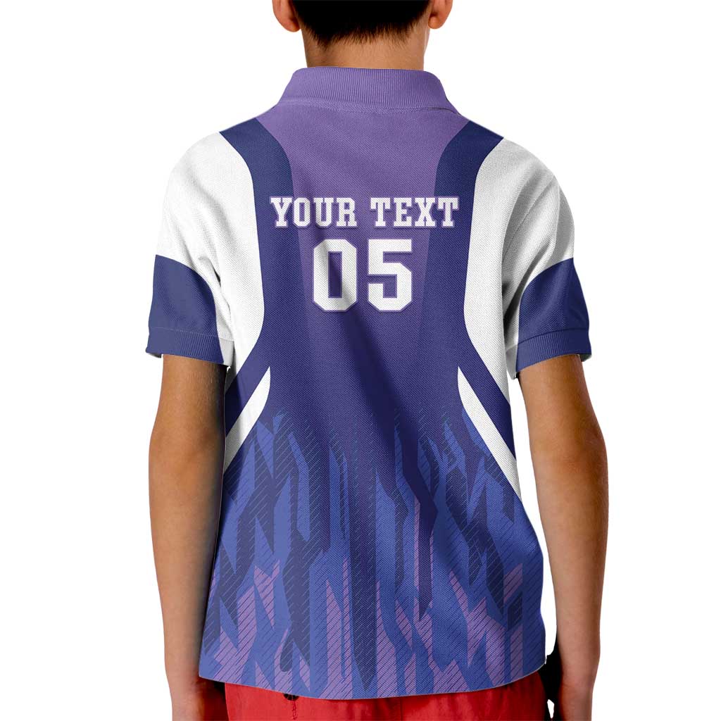 Custom Argentina 2025 Football Kid Polo Shirt Purple Version