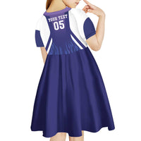 Custom Argentina 2025 Football Kid Short Sleeve Dress Purple Version