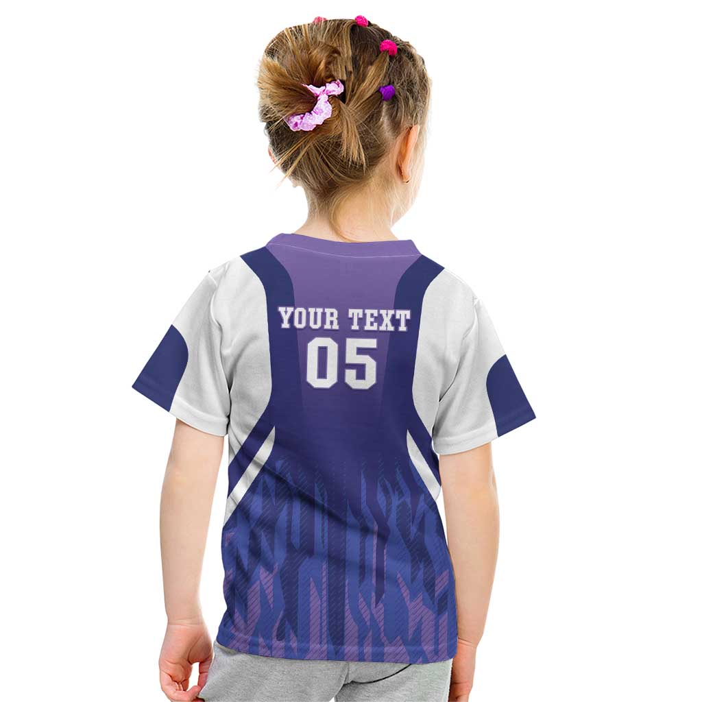Custom Argentina 2025 Football Kid T Shirt Purple Version