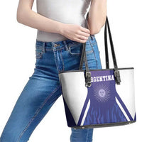 Argentina 2025 Football Leather Tote Bag Purple Version