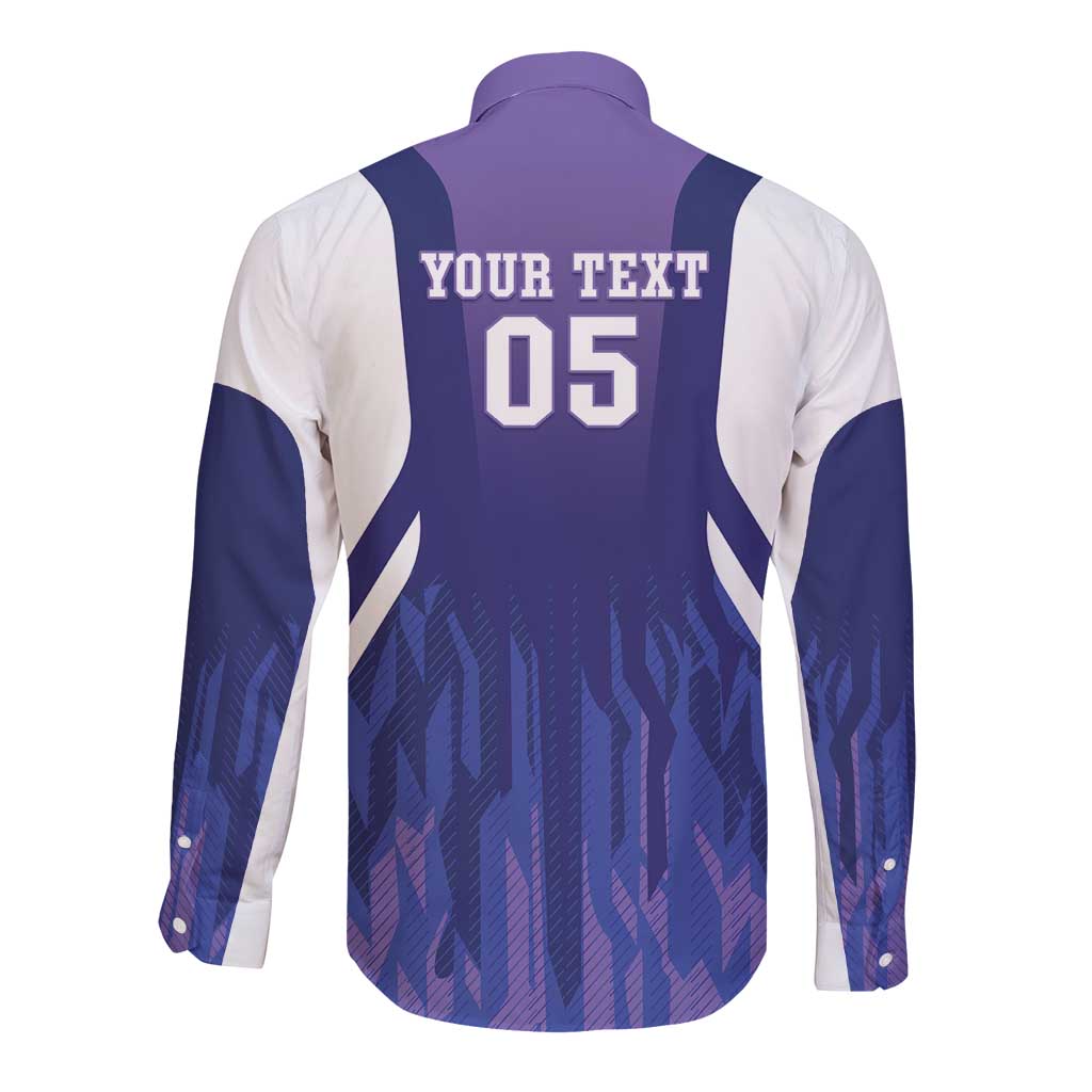 Custom Argentina 2025 Football Long Sleeve Button Shirt Purple Version