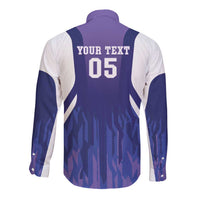 Custom Argentina 2025 Football Long Sleeve Button Shirt Purple Version