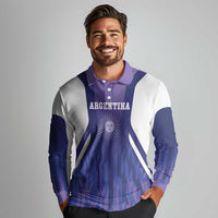 Custom Argentina 2025 Football Long Sleeve Polo Shirt Purple Version