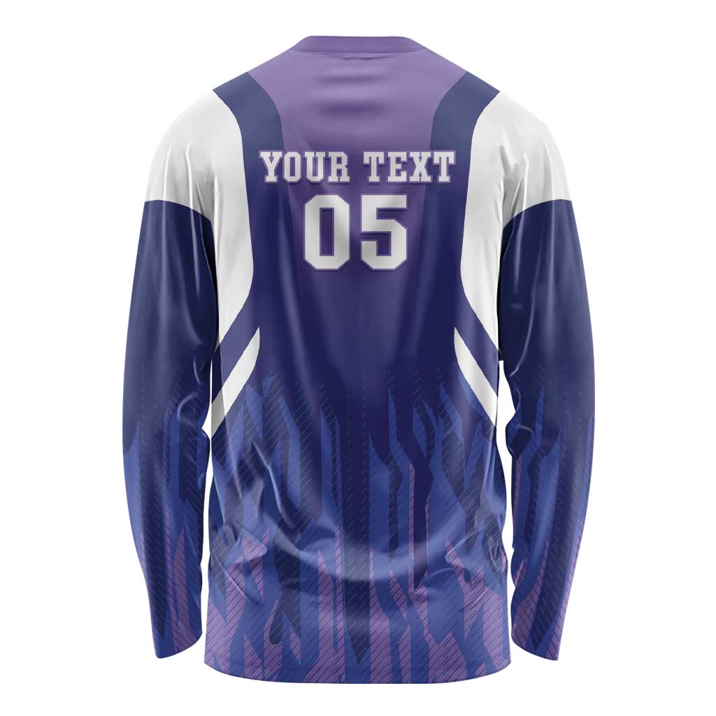 Custom Argentina 2025 Football Long Sleeve Shirt Purple Version