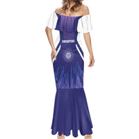 Custom Argentina 2025 Football Mermaid Dress Purple Version