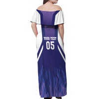 Custom Argentina 2025 Football Off Shoulder Maxi Dress Purple Version