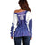 Custom Argentina 2025 Football Off Shoulder Sweater Purple Version