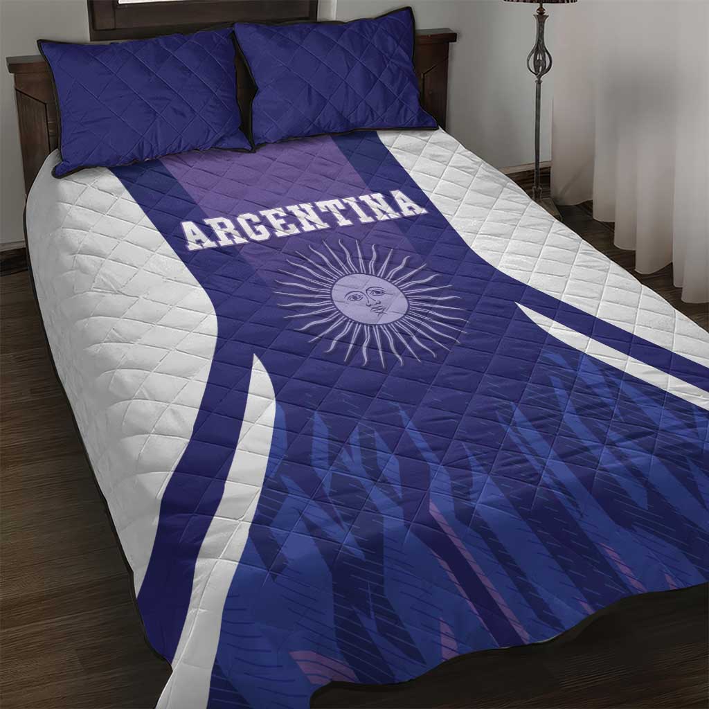 Argentina 2025 Football Quilt Bed Set Purple Version