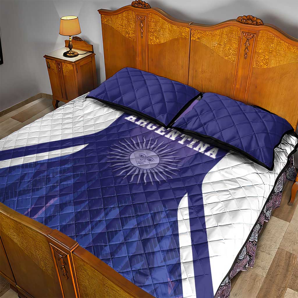 Argentina 2025 Football Quilt Bed Set Purple Version