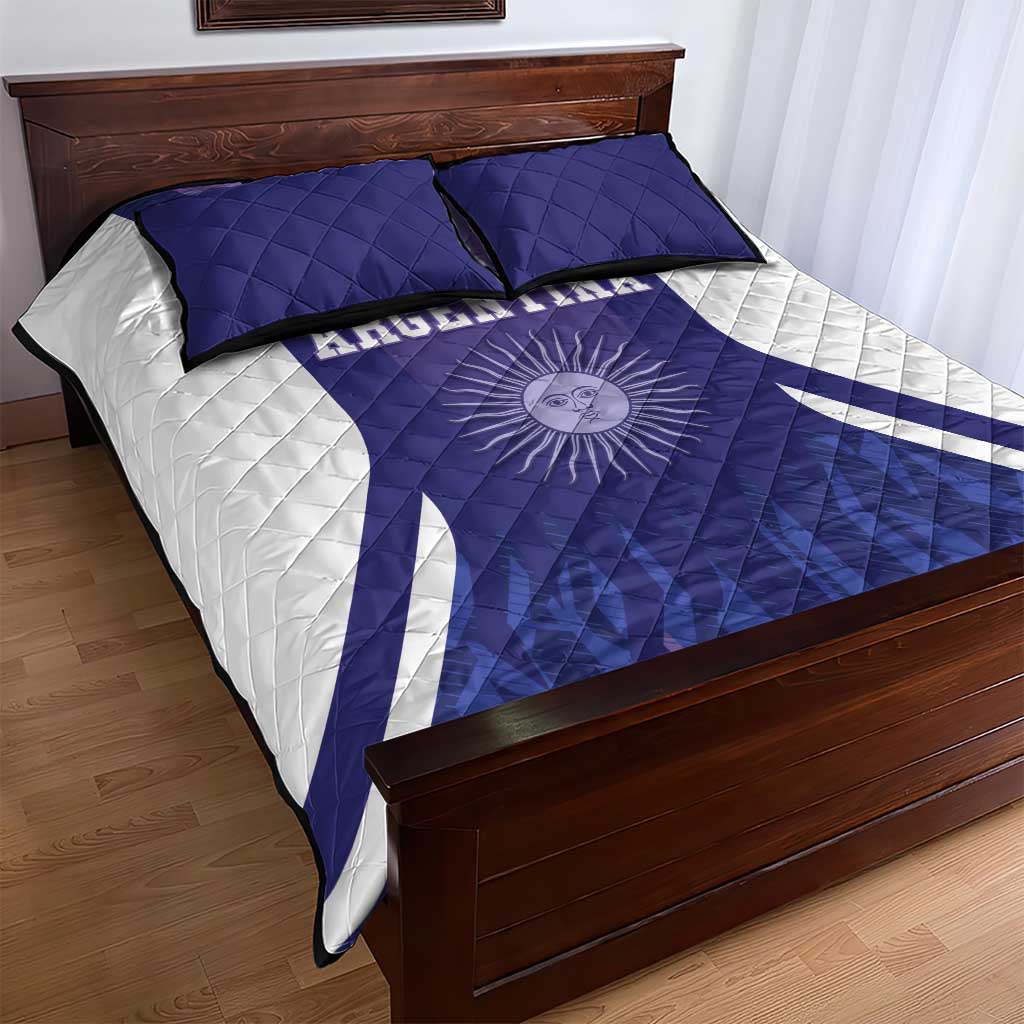 Argentina 2025 Football Quilt Bed Set Purple Version