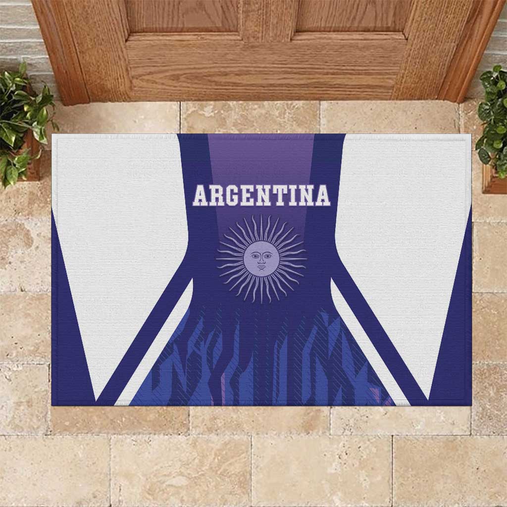 Argentina 2025 Football Rubber Doormat Purple Version