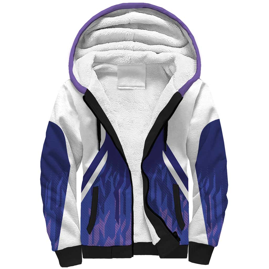 Custom Argentina 2025 Football Sherpa Hoodie Purple Version