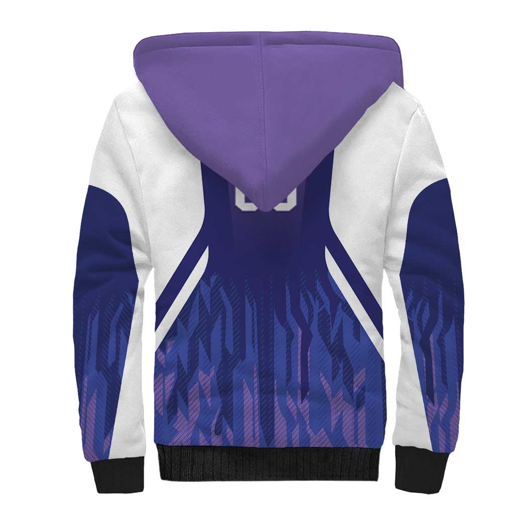 Custom Argentina 2025 Football Sherpa Hoodie Purple Version