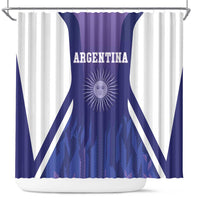 Argentina 2025 Football Shower Curtain Purple Version