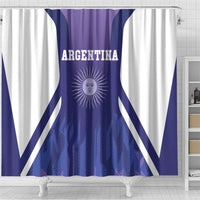 Argentina 2025 Football Shower Curtain Purple Version
