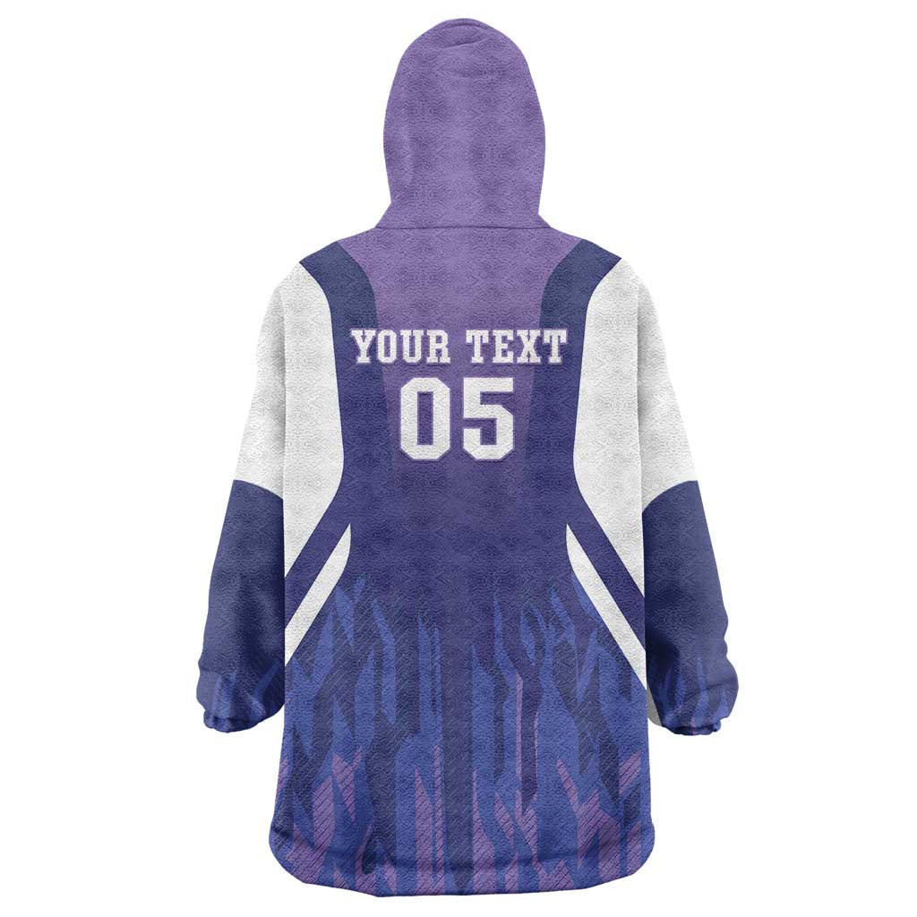 Custom Argentina 2025 Football Wearable Blanket Hoodie Purple Version