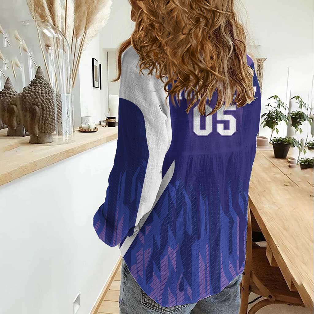 Custom Argentina 2025 Football Women Casual Shirt Purple Version