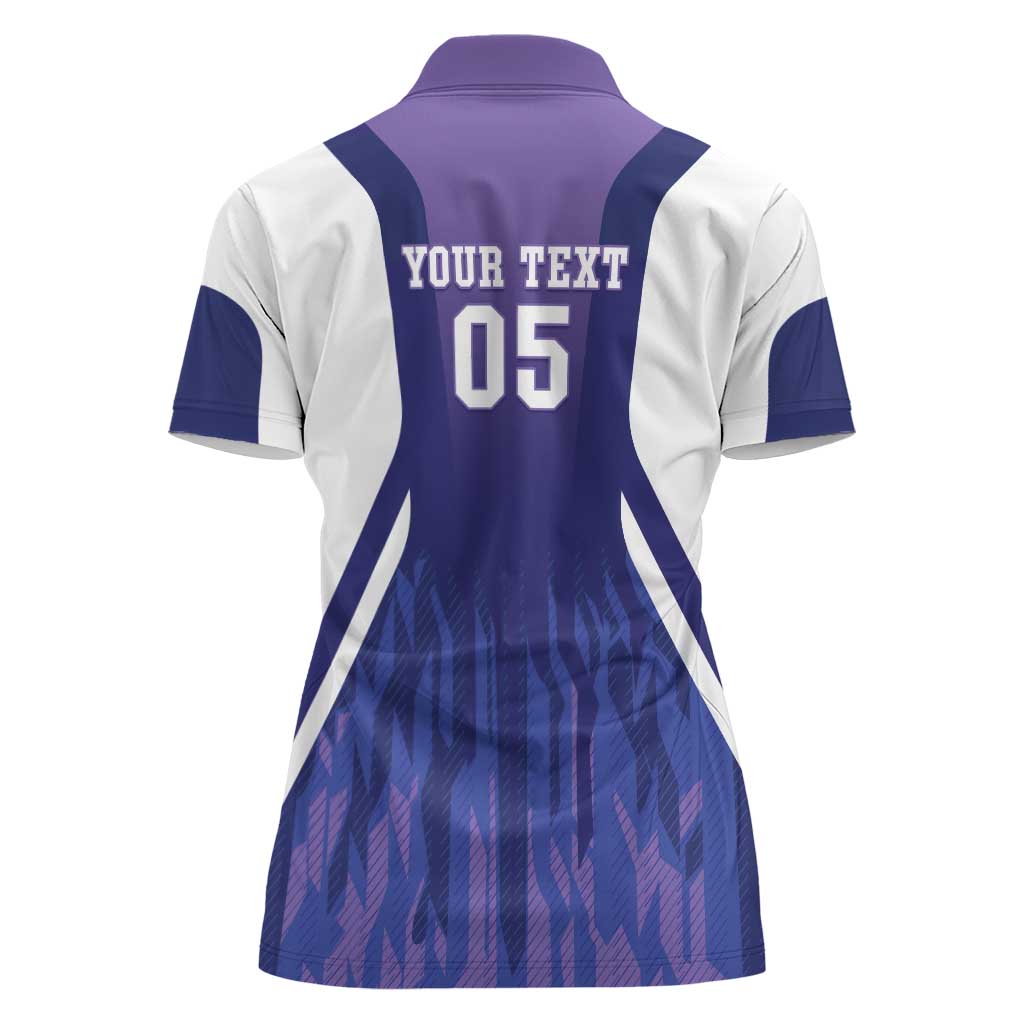 Custom Argentina 2025 Football Women Polo Shirt Purple Version