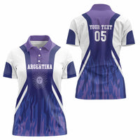 Custom Argentina 2025 Football Women Polo Shirt Purple Version