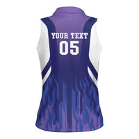 Custom Argentina 2025 Football Women Sleeveless Polo Shirt Purple Version