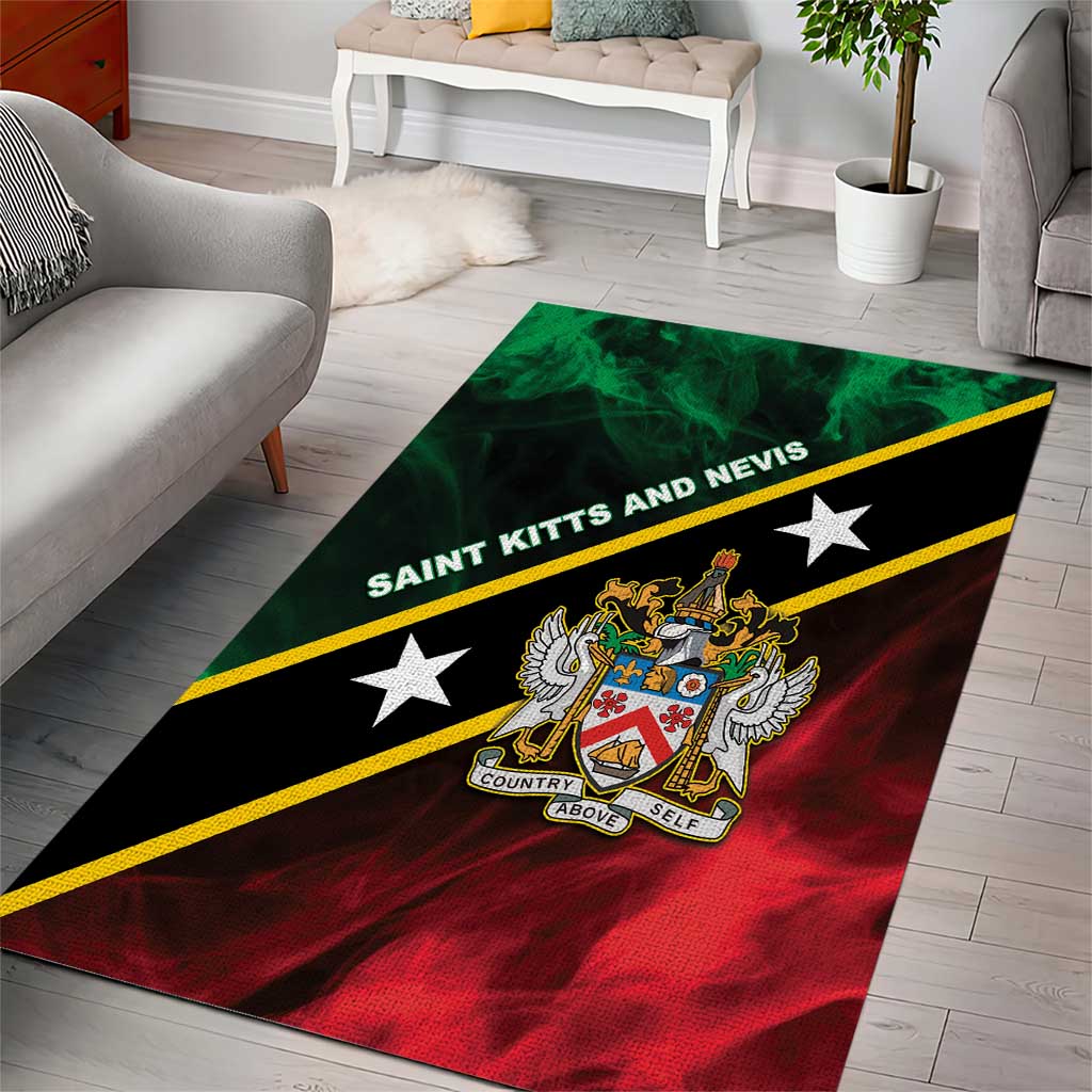 Saint Kitts and Nevis Area Rug Flag Style With Stars