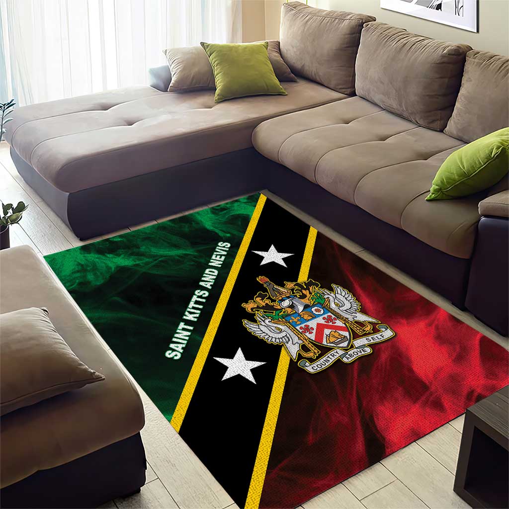 Saint Kitts and Nevis Area Rug Flag Style With Stars