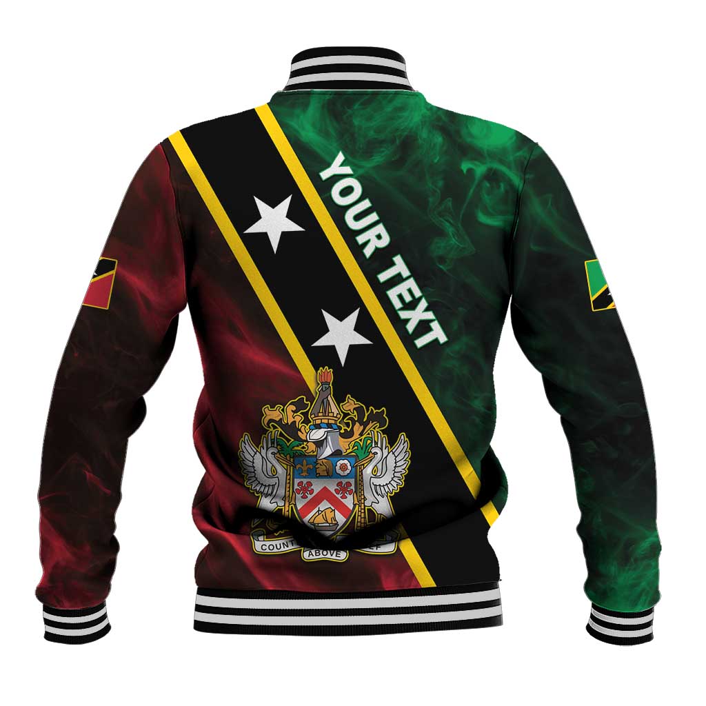 Personalized Saint Kitts and Nevis Baseball Jacket Flag Style With Stars