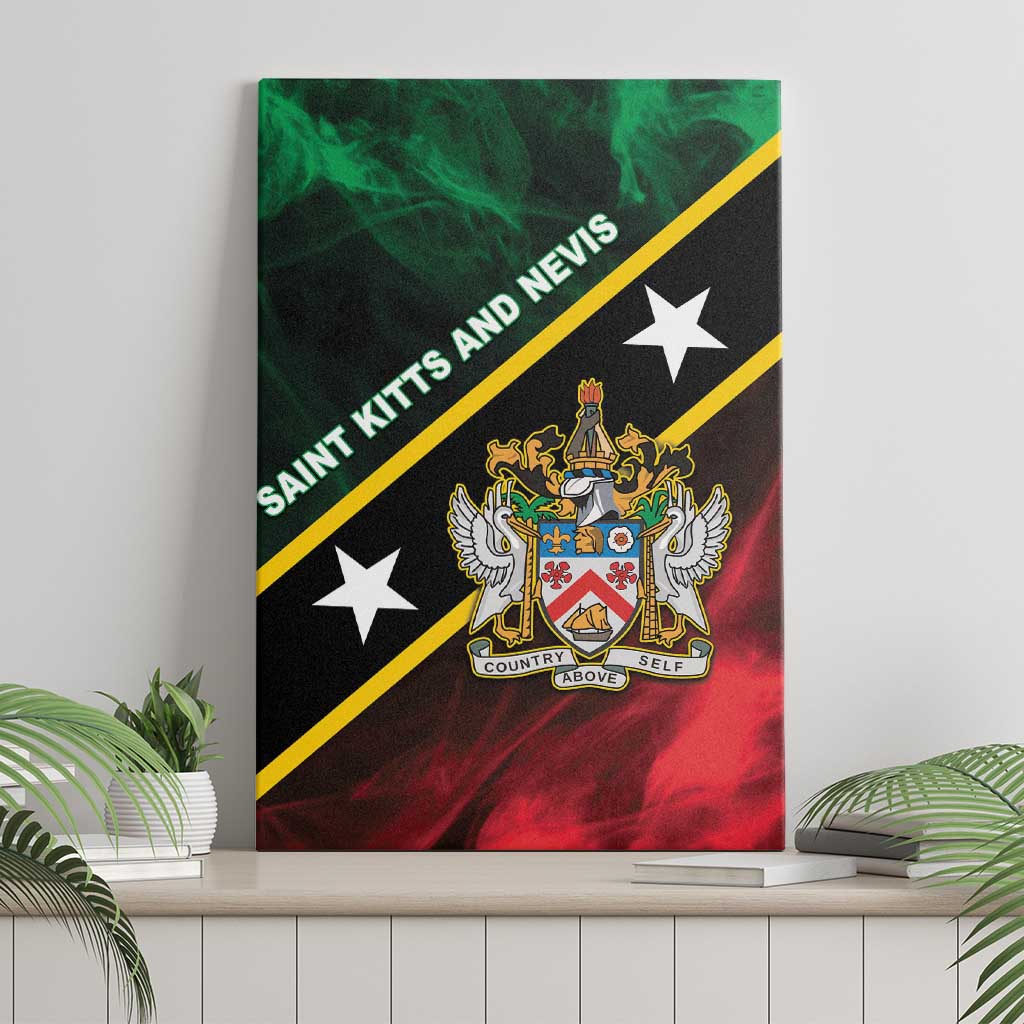 Saint Kitts and Nevis Canvas Wall Art Flag Style With Stars