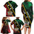 Personalized Saint Kitts and Nevis Family Matching Long Sleeve Bodycon Dress and Hawaiian Shirt Flag Style With Stars