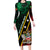 Personalized Saint Kitts and Nevis Family Matching Long Sleeve Bodycon Dress and Hawaiian Shirt Flag Style With Stars