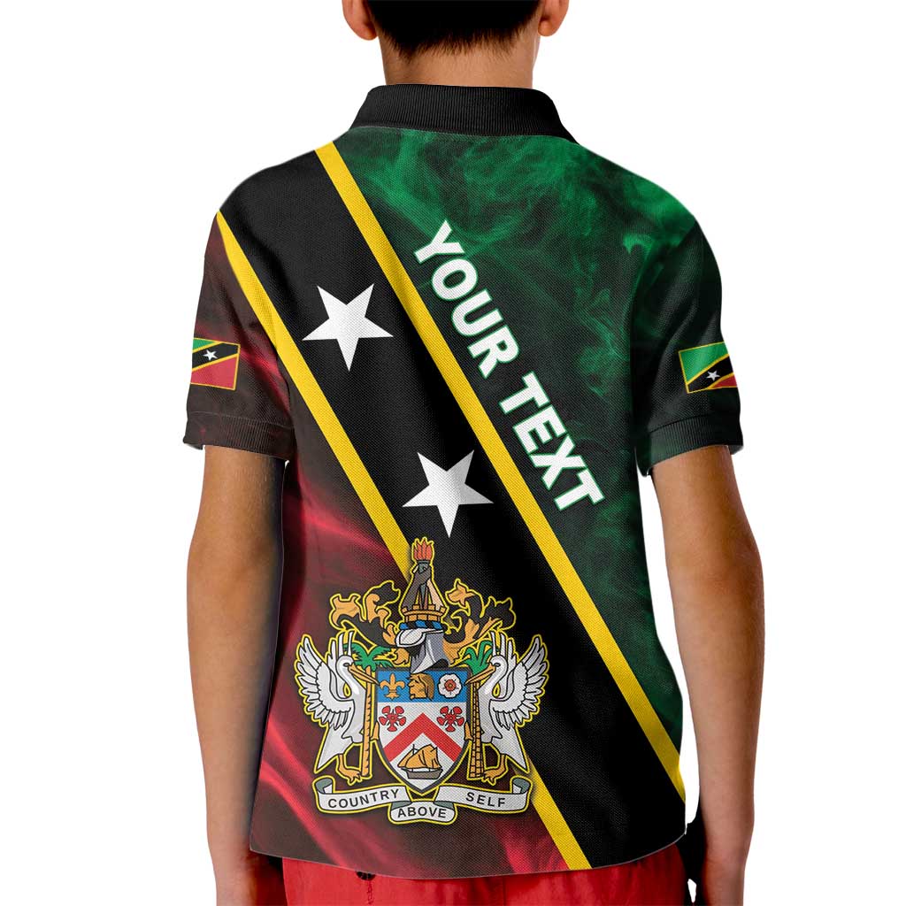 Personalized Saint Kitts and Nevis Kid Polo Shirt Flag Style With Stars
