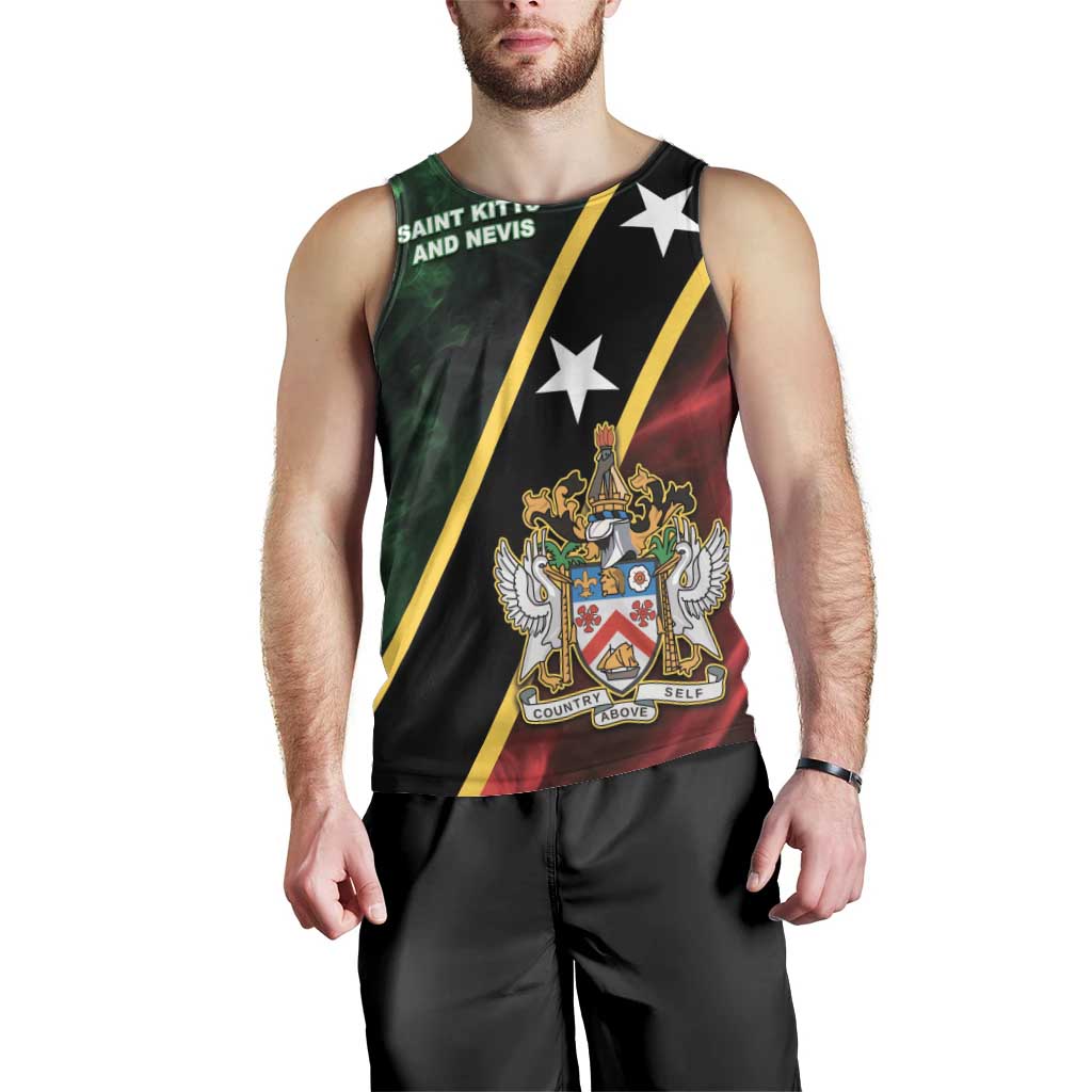 Personalized Saint Kitts and Nevis Men Tank Top Flag Style With Stars