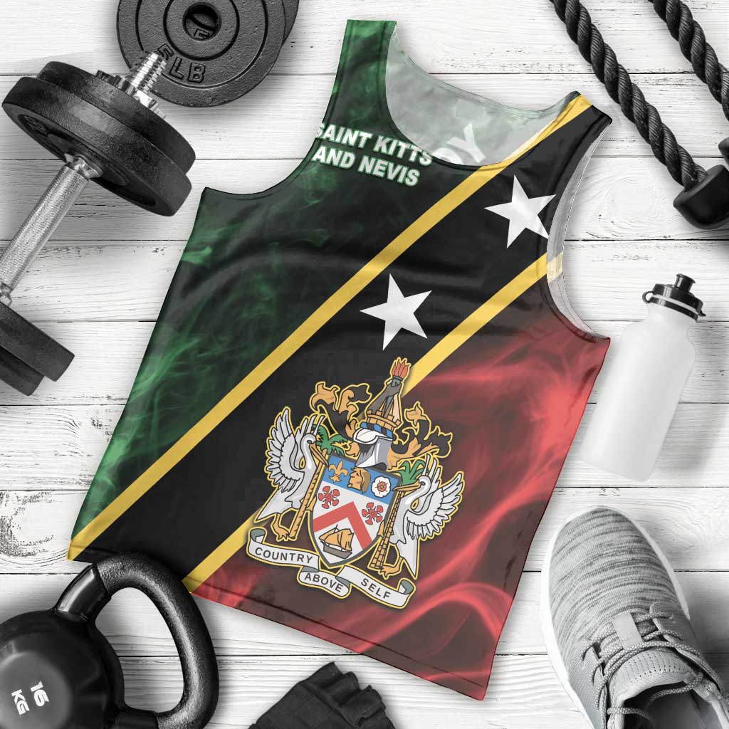 Personalized Saint Kitts and Nevis Men Tank Top Flag Style With Stars