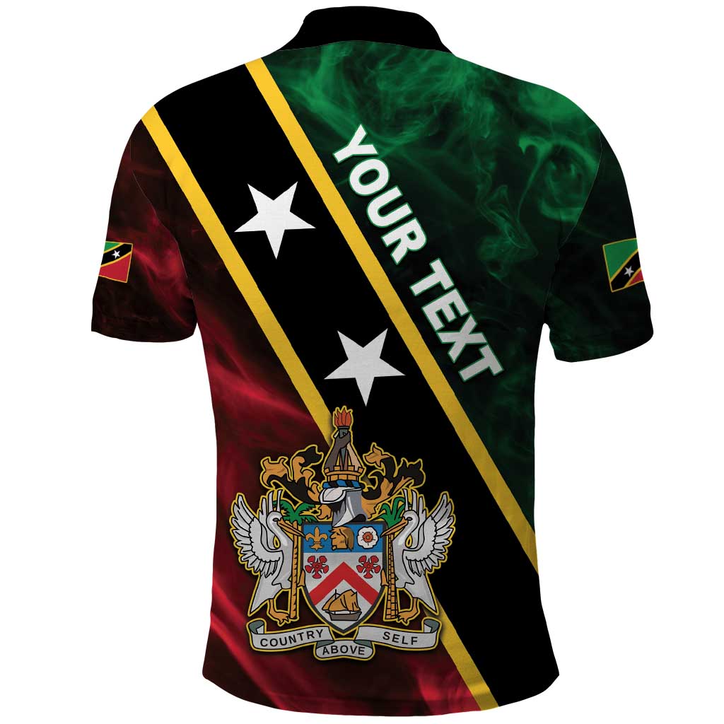 Personalized Saint Kitts and Nevis Polo Shirt Flag Style With Stars