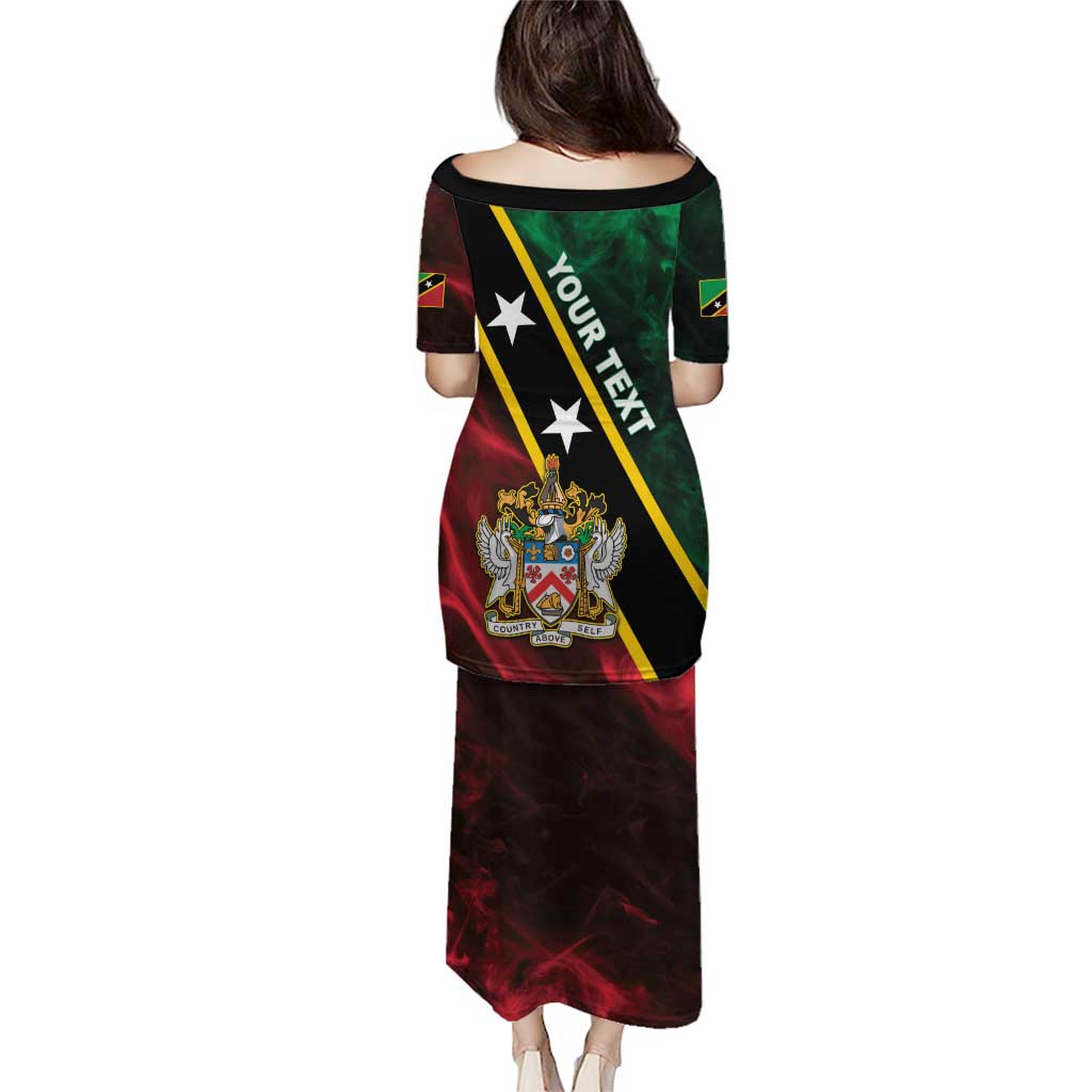 Personalized Saint Kitts and Nevis Puletasi Flag Style With Stars