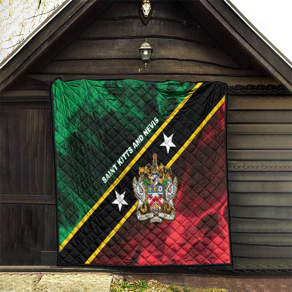 Saint Kitts and Nevis Quilt Flag Style With Stars