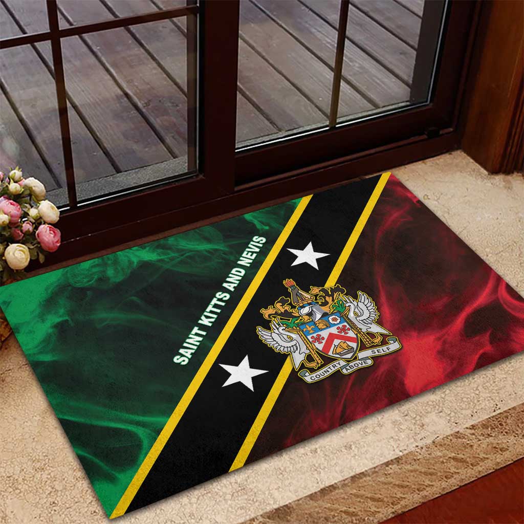 Saint Kitts and Nevis Rubber Doormat Flag Style With Stars