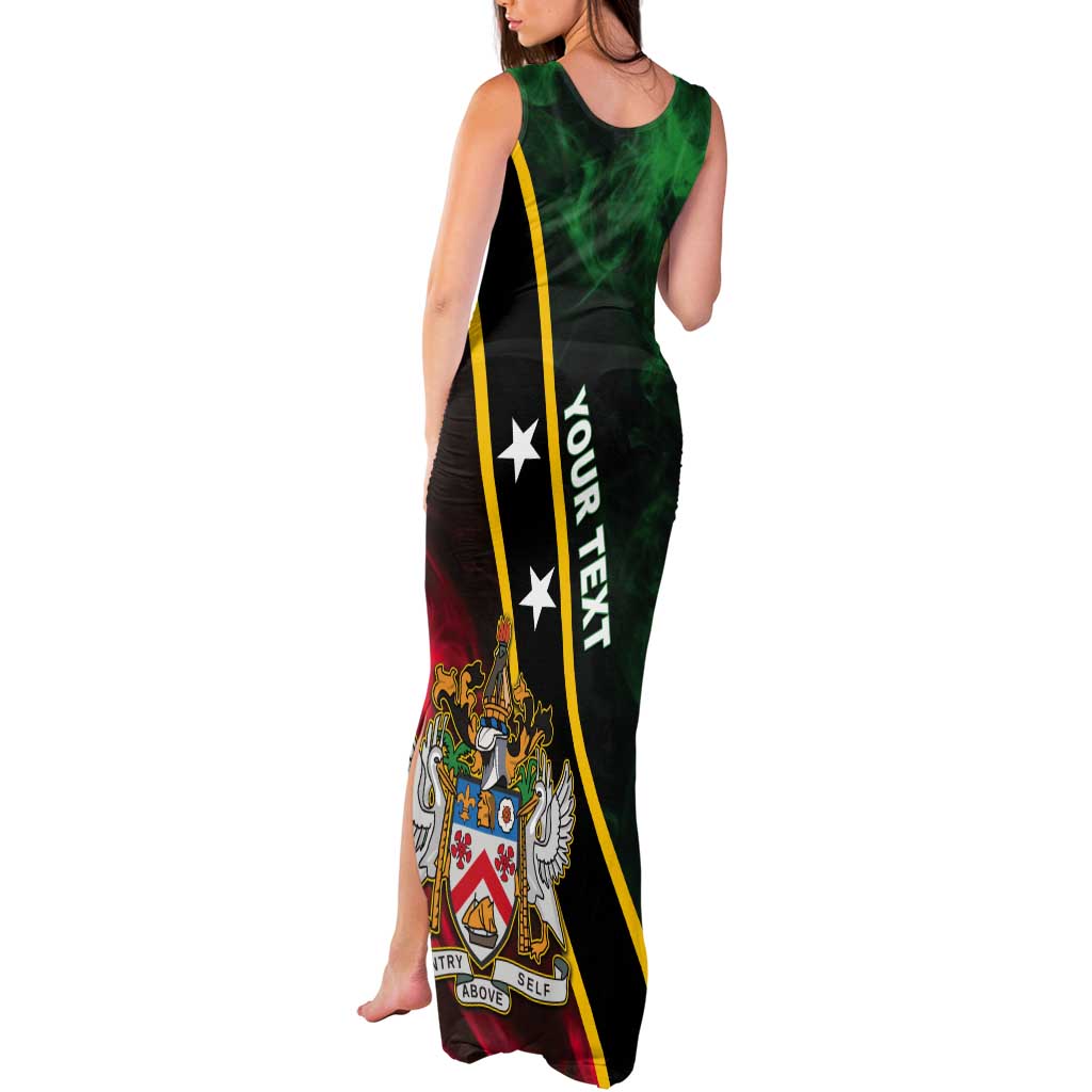 Personalized Saint Kitts and Nevis Tank Maxi Dress Flag Style With Stars