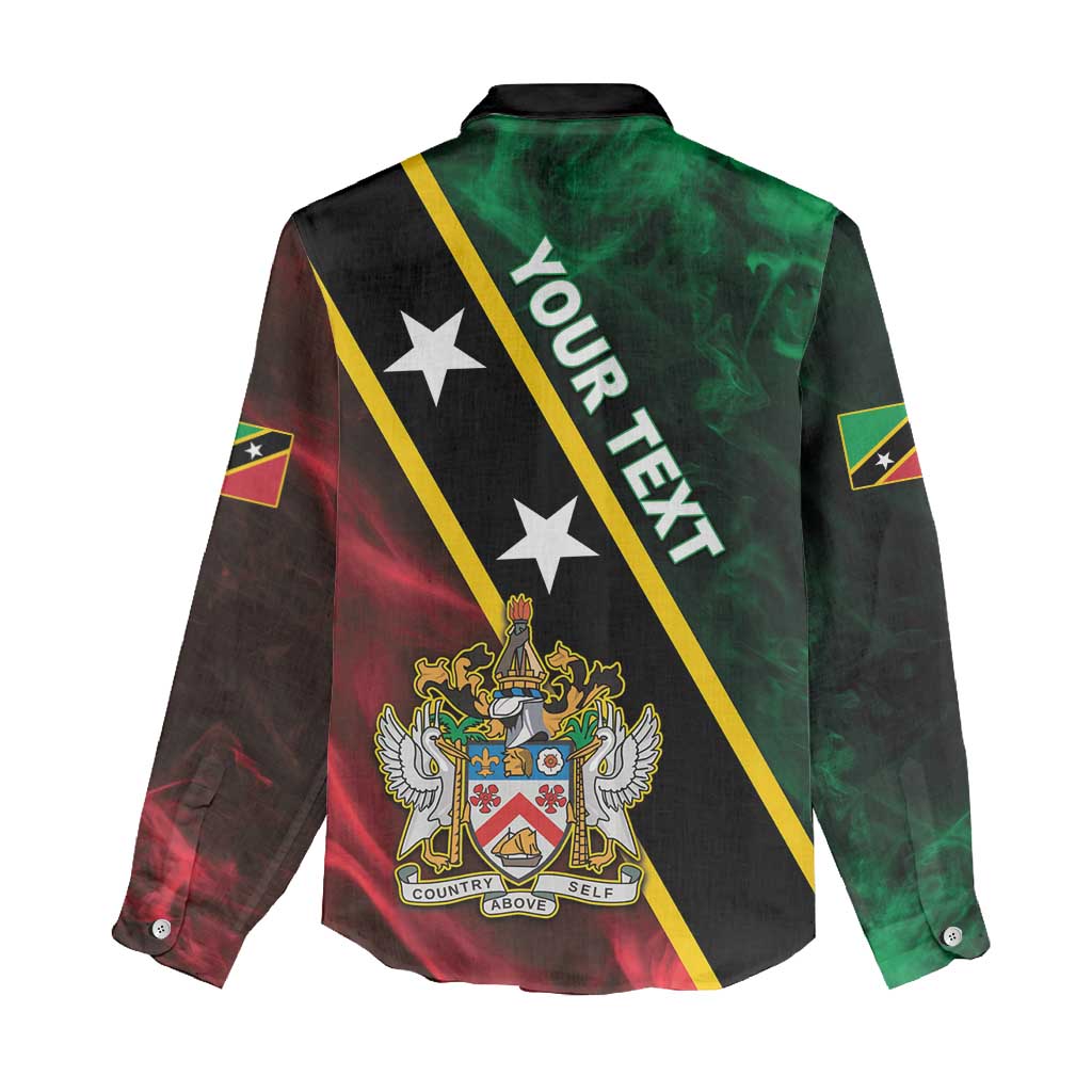 Personalized Saint Kitts and Nevis Women Casual Shirt Flag Style With Stars