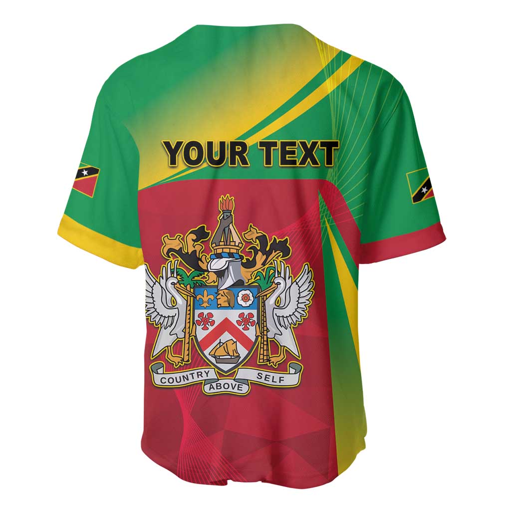 Personalized Saint Kitts and Nevis Baseball Jersey Coat Of Arms Sporty Style