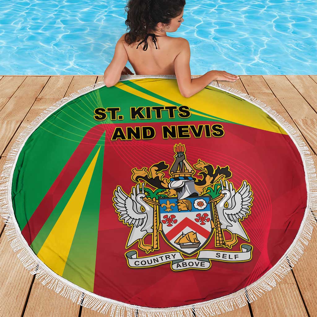 Saint Kitts and Nevis Beach Blanket Coat Of Arms Sporty Style