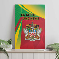 Saint Kitts and Nevis Canvas Wall Art Coat Of Arms Sporty Style