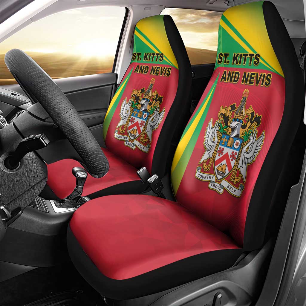 Saint Kitts and Nevis Car Seat Cover Coat Of Arms Sporty Style