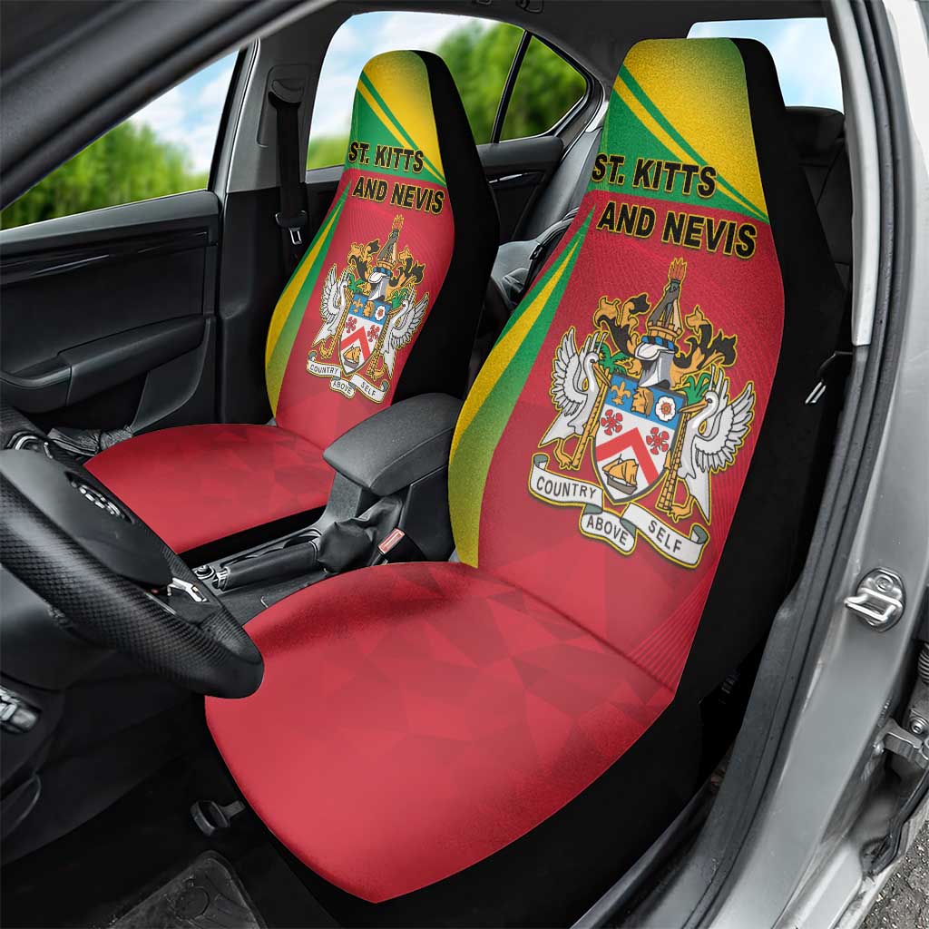 Saint Kitts and Nevis Car Seat Cover Coat Of Arms Sporty Style