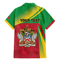Personalized Saint Kitts and Nevis Family Matching Mermaid Dress and Hawaiian Shirt Coat Of Arms Sporty Style
