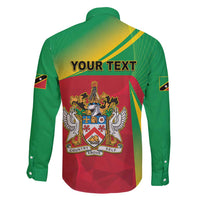 Personalized Saint Kitts and Nevis Family Matching Short Sleeve Bodycon Dress and Hawaiian Shirt Coat Of Arms Sporty Style