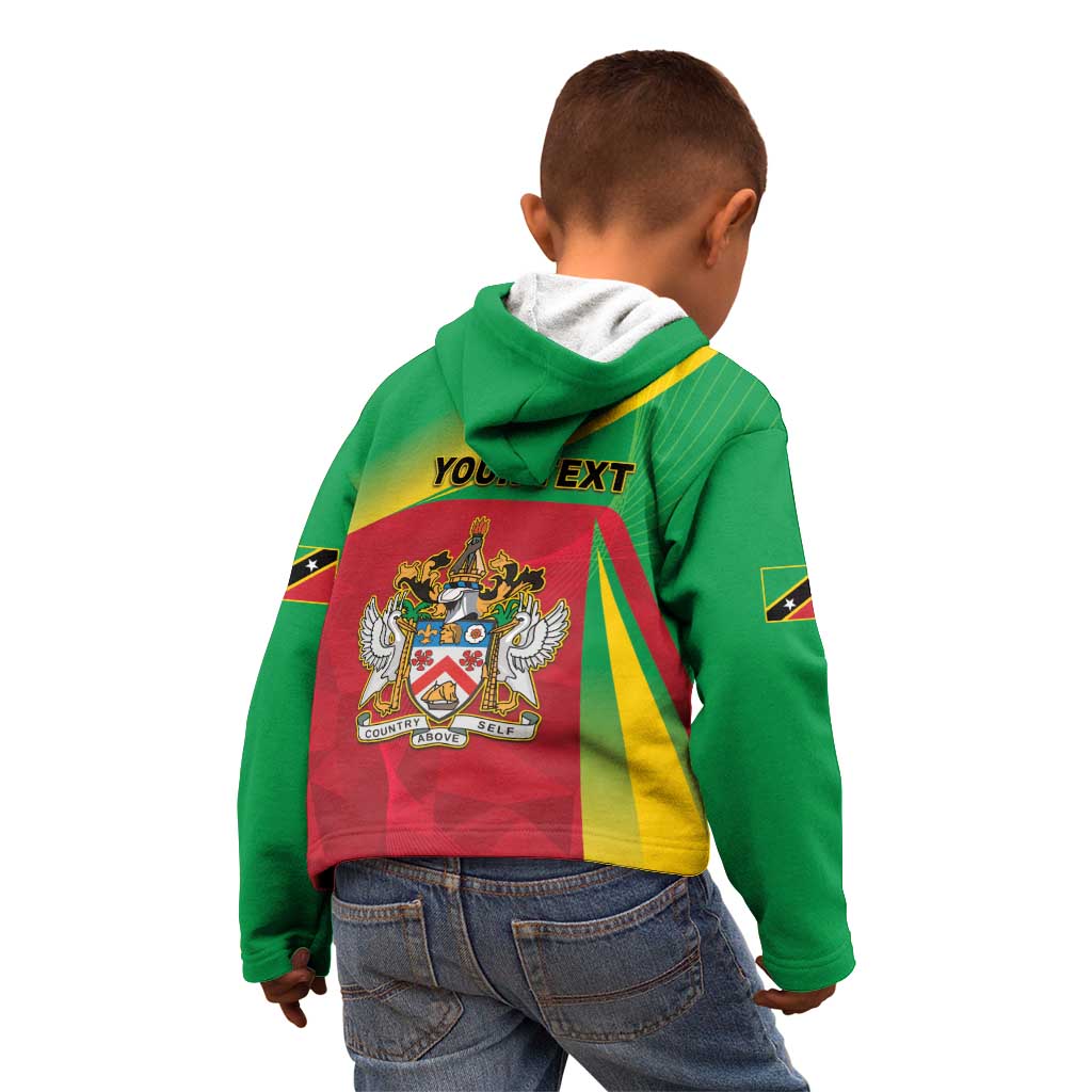 Personalized Saint Kitts and Nevis Kid Hoodie Coat Of Arms Sporty Style
