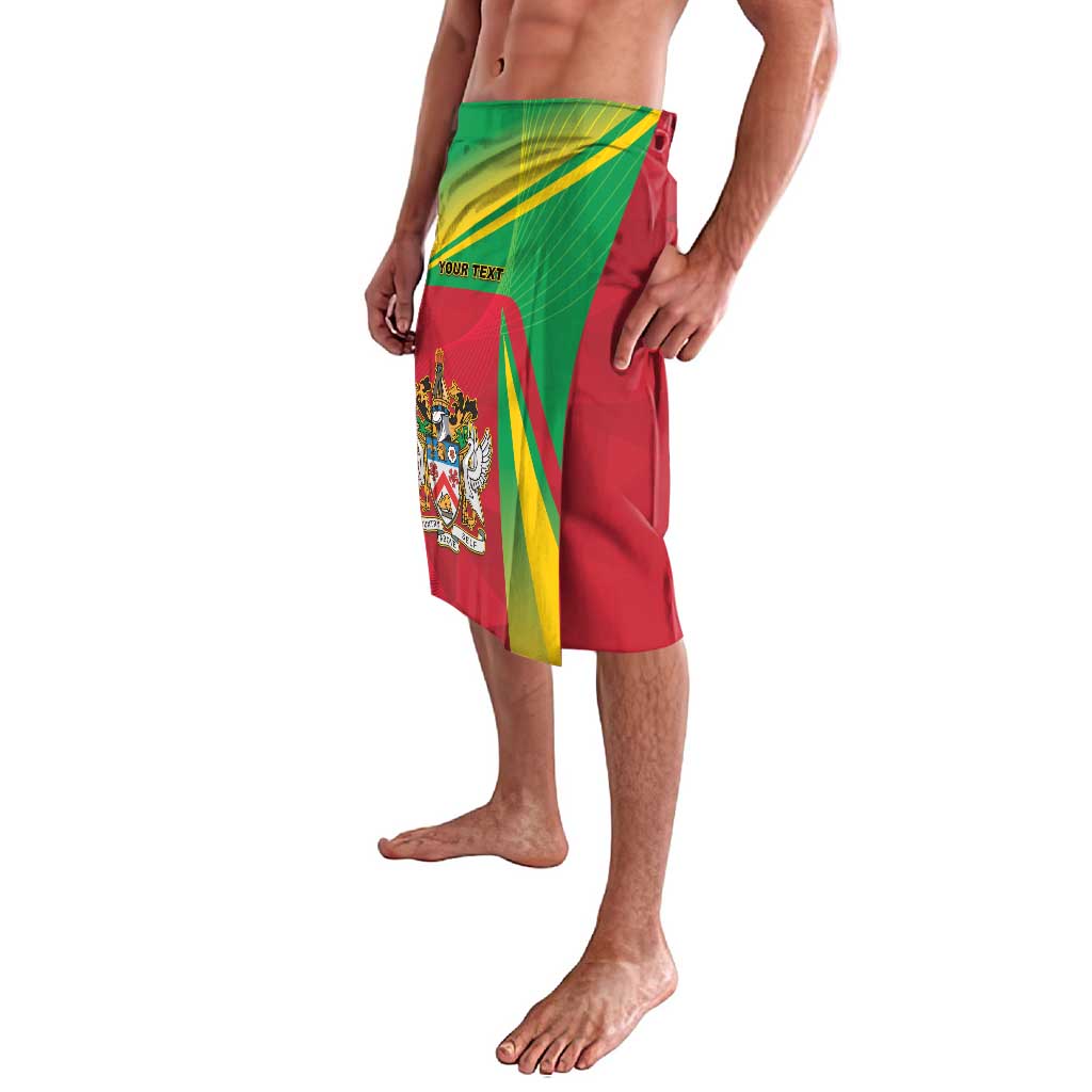 Personalized Saint Kitts and Nevis Lavalava Coat Of Arms Sporty Style